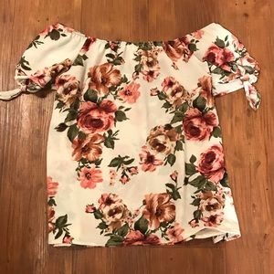 *3 for $20!* Floral Off the Shoulder Top